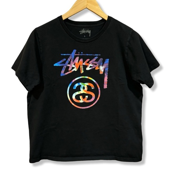 Stussy Tops - Stussy Black Logo Tee